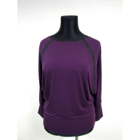 Bluzka Agnes - nietoperz z błyszczącymi lamówkami